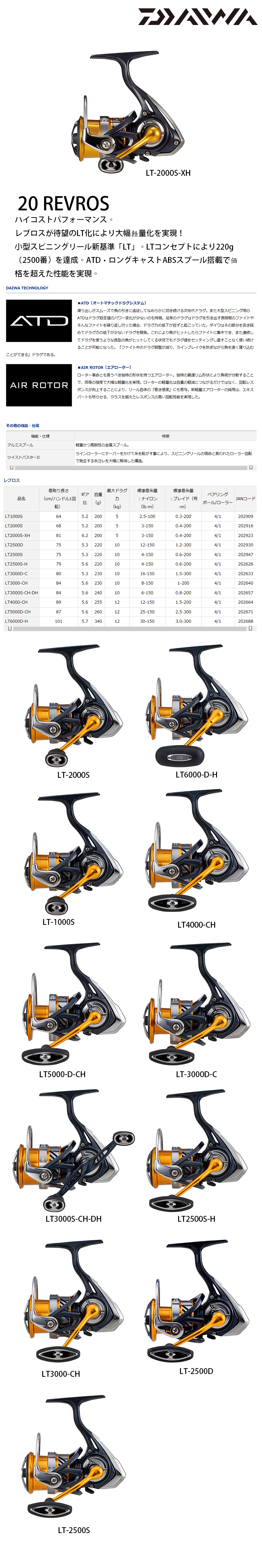 DAIWA 20 REVROS LT 3000D-C (紡車捲線器) - 漁拓釣具官方線上